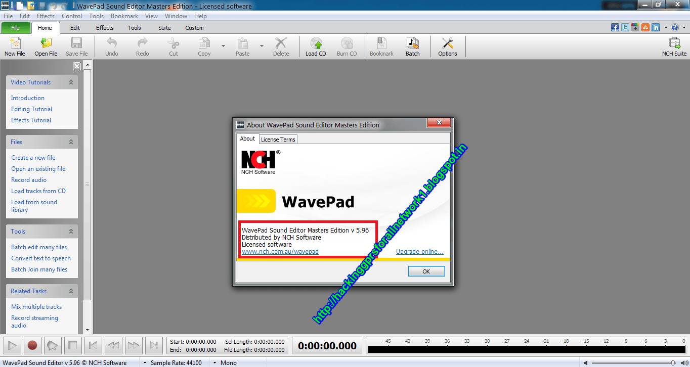 Code for wavepad sound editor